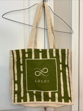 Loloi Green Canvas Tote Bag